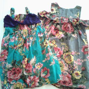 A.T.U.N. Girls' Sleeveless Floral Dresses, Bundle of Two - 8/9